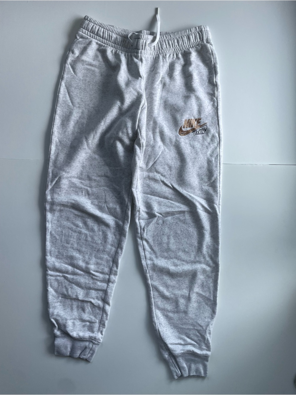 Nike Light Gray Joggers with Small Logo